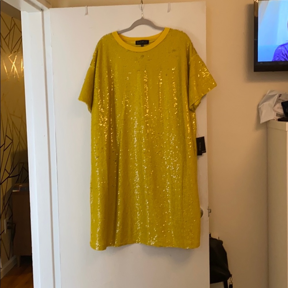 Sequin T-shirt Dress